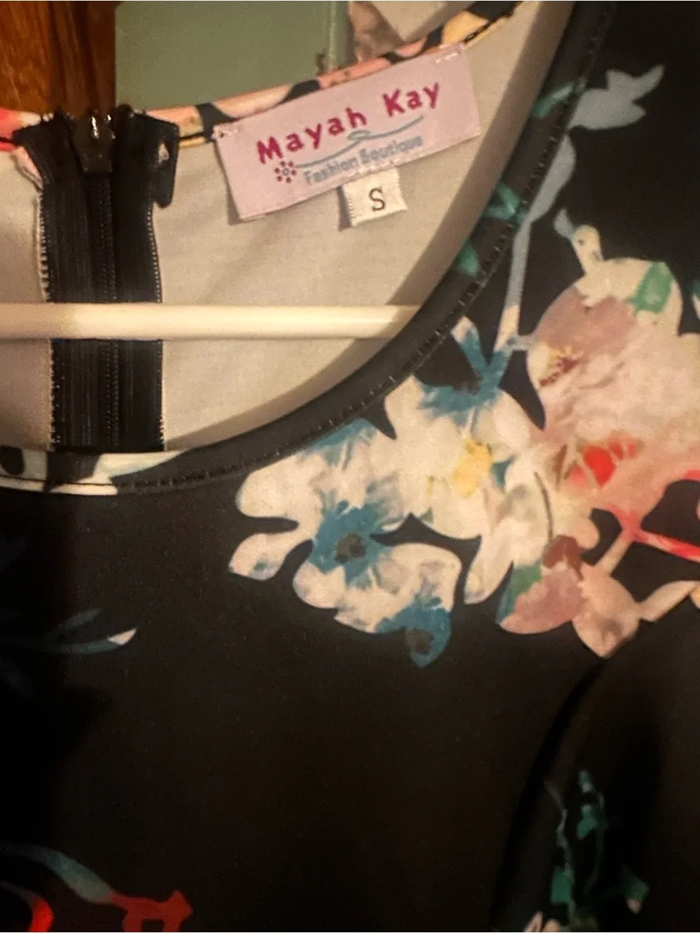 Matching Floral Navy and White Girls' Dress Set